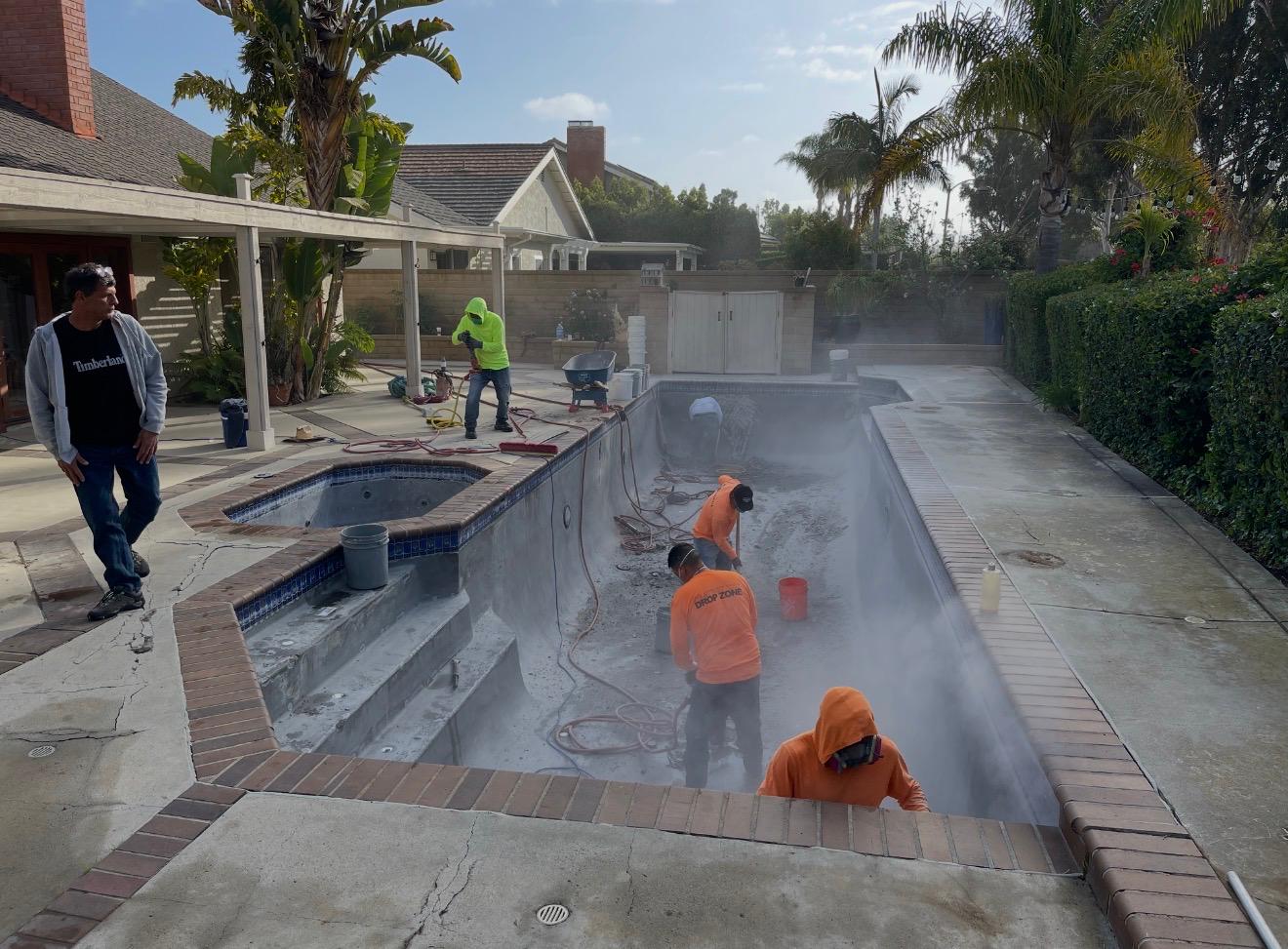 Pool and spa preparation with the restoration team