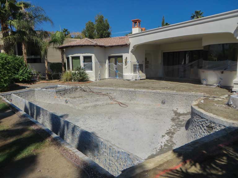 Pool restoration project before work